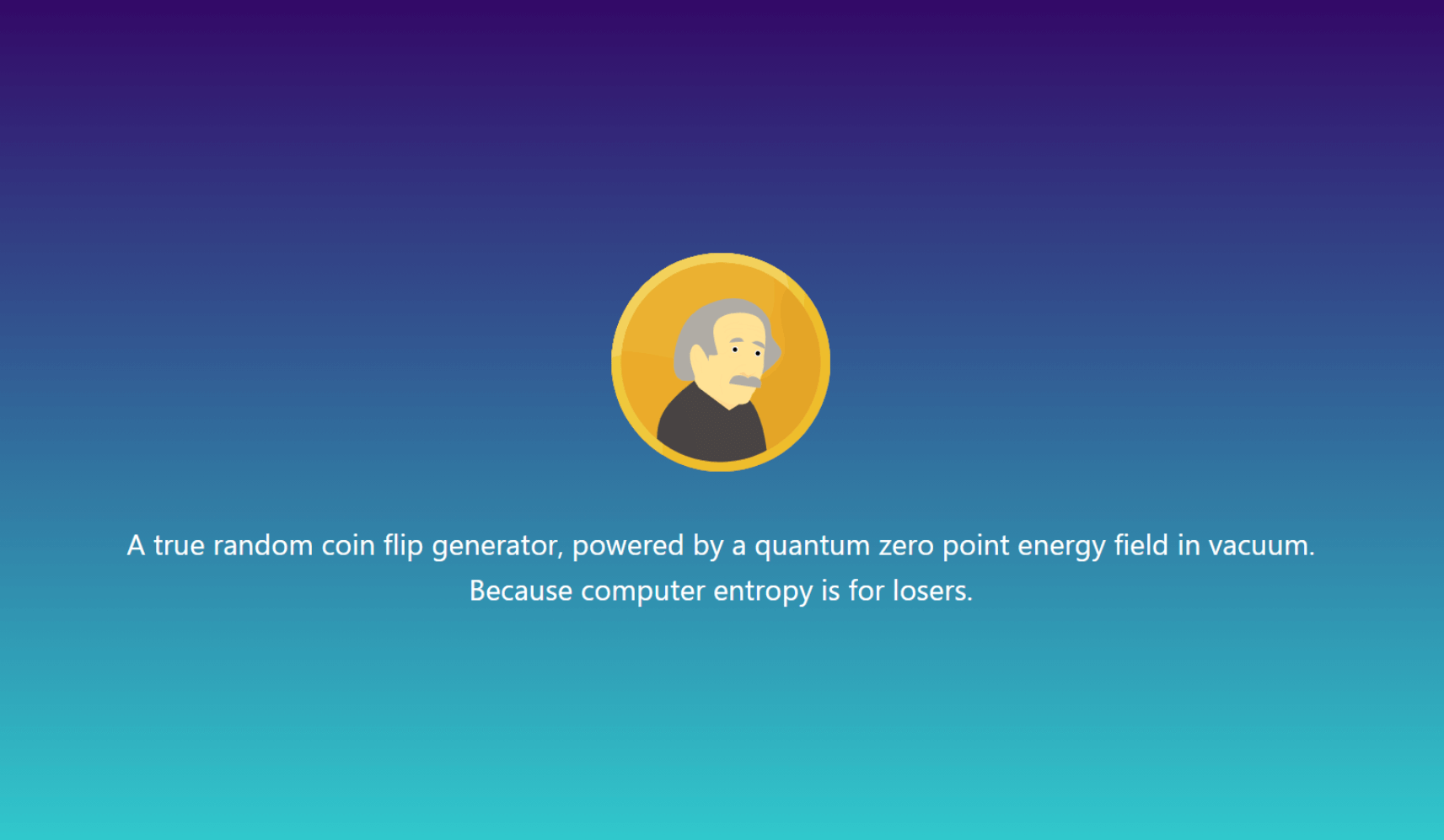 Quantum Zero Point Energy Field Coin Flipper